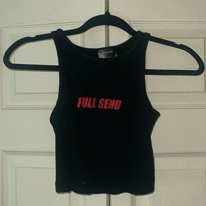 Full send cropped tank